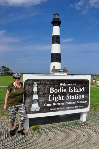 Karen Duqueette at Bodie Island Lighthouse